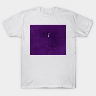 Violet, sparkly night sky T-Shirt